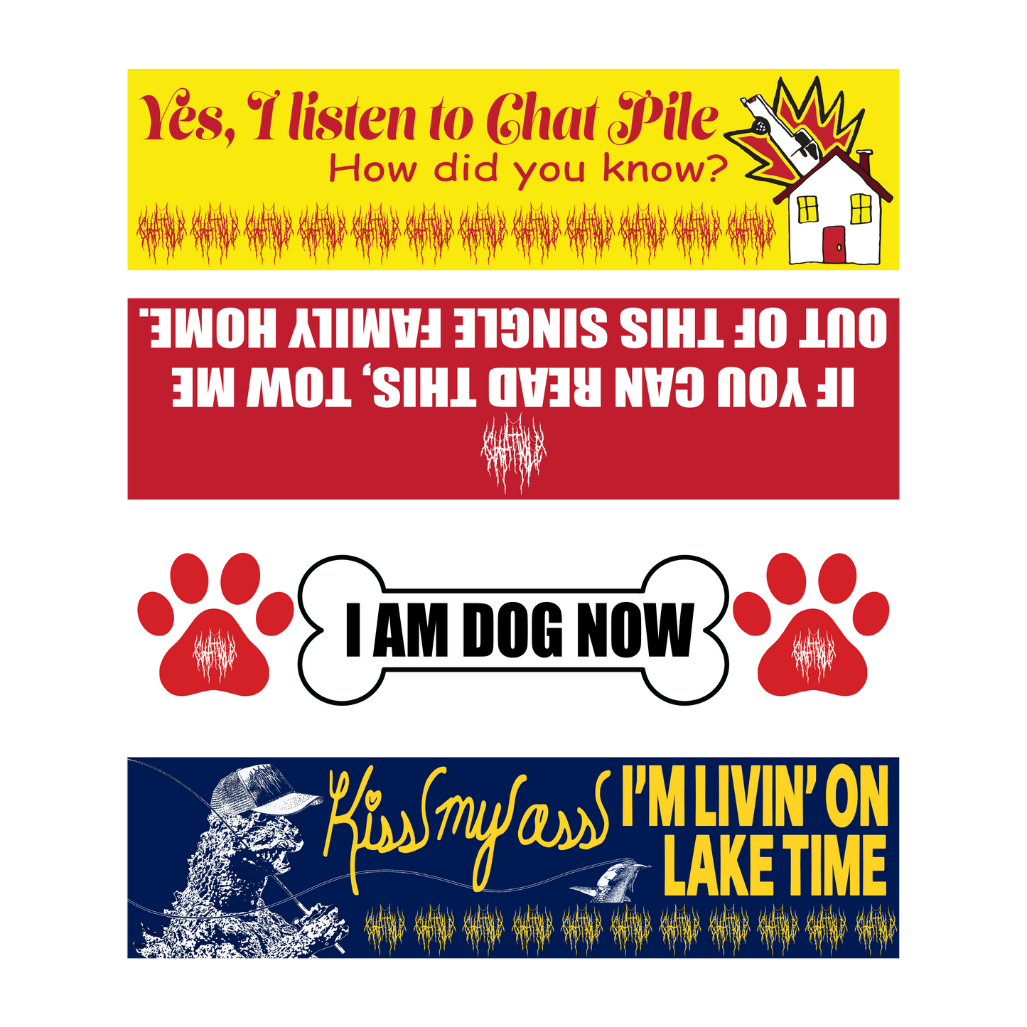 Chat Pile Bumper Sticker Pack