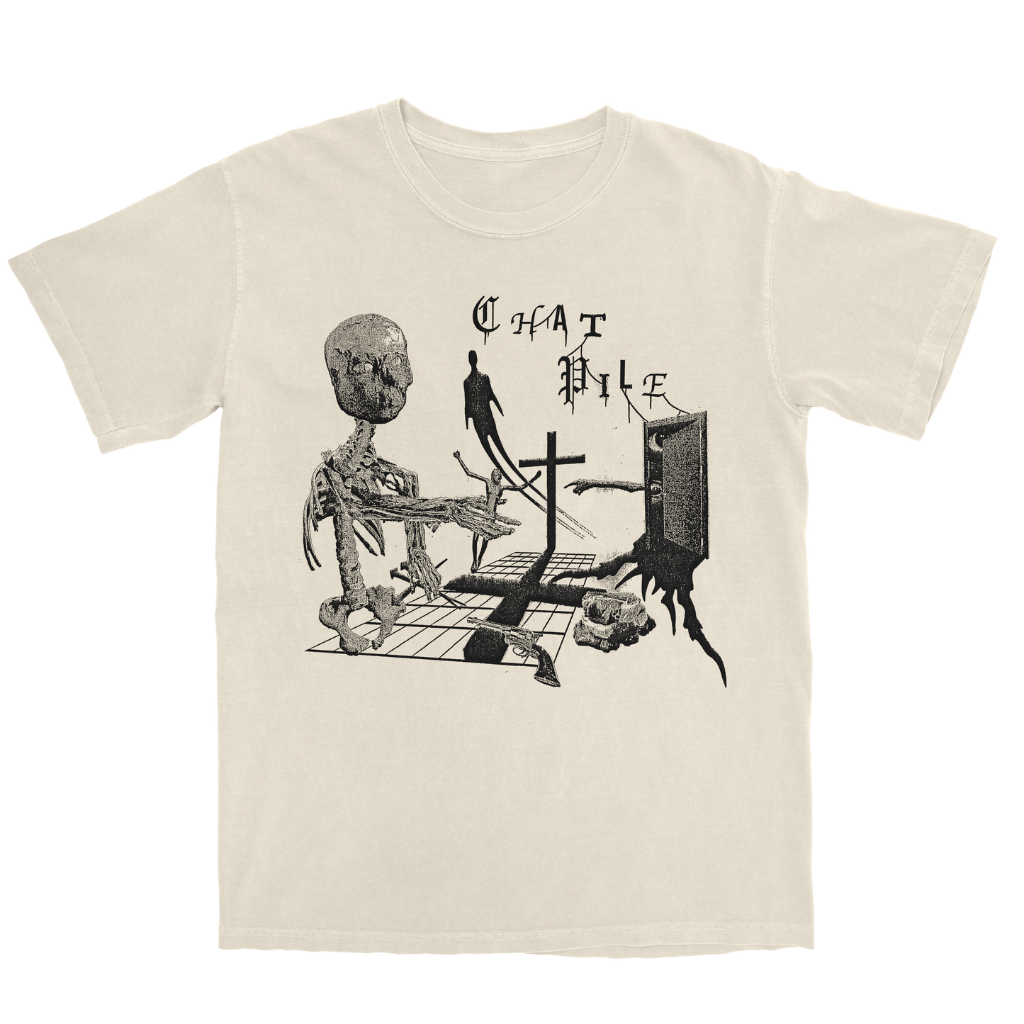 Chat Pile Ivory Crosses Tee