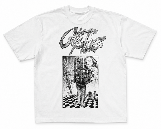 Chat Pile White Electric Chair Tee (Pre-Order)